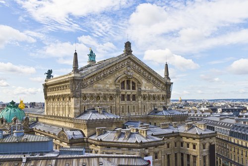 Paris Panorama. Opera Garnier in the background. France