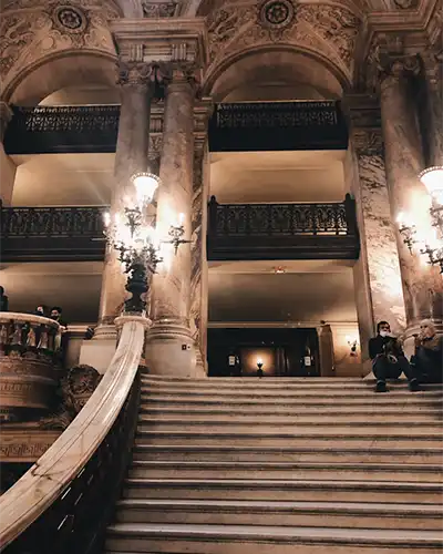 aris, place de l'opéra, and palais garnier in Paris,